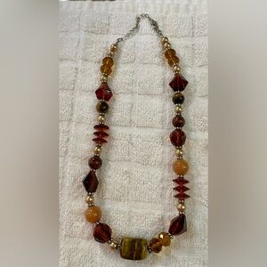 Tiger eyes and bead necklace